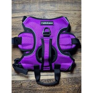 Rabbitgoo Escape Proof Dog Harness Lift Handle Reflective Adjustable Purple Sz S
